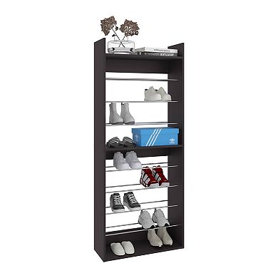 Ronald 10-Tier Shoe Rack With Slim Vertical Design, Freestanding Footwear Storage