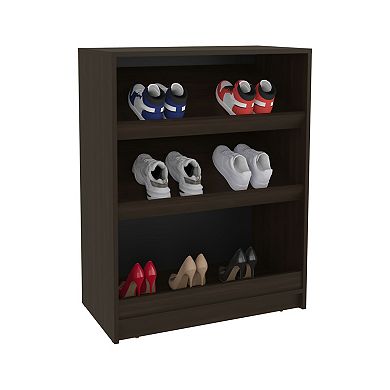 Toby 3-Tier Shoe Rack With Open Shelves Freestanding Shoe Organizer For Entryway Or Closet