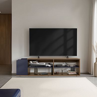Solene TV Stand with Open Shelves For Various Modern Storage, Media Console for Living Room