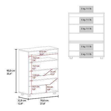 Belton Shoe Rack With Double Doors And Interior Shelves, Freestanding Footwear Storage Cabinet