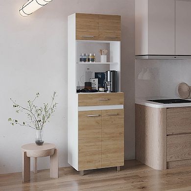 Sicilia Pantry Cabinet Freestanding Kitchen Storage Unit For Food, Dishes, Or Appliances