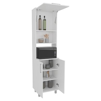 Bombona 80" High Double Cabinet Kitchen Pantry, Storage Cabinet, With Six Shelves For Kitchen.
