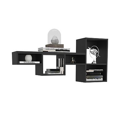 Wallshe 47" Wide 7-Tier Wall Shelf, Cube Shelf Modular Shelf For Living Room, Home Office, Bedroom