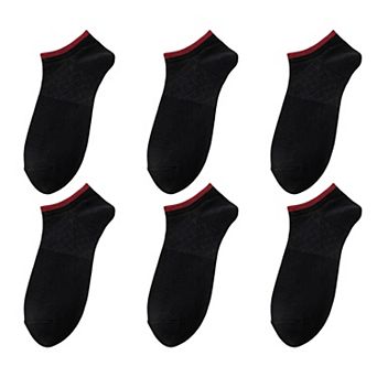 Men's No - Show Athletic Socks 6 pk with Accents