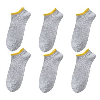 Men's No - Show Athletic Socks 6 pk with Accents