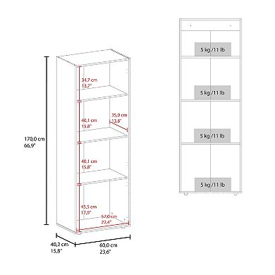 Home 3 Door Closet System with Hanging Rod for clothes and interior Shelves.