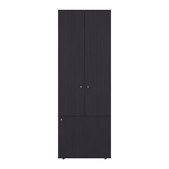 Home 3 Door Closet System with Hanging Rod for clothes and interior Shelves.