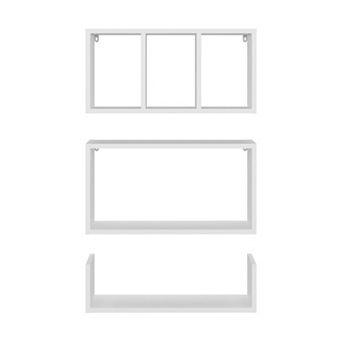 Trego Wall Shelves Set of 3, Modern Floating Shelves for Home Storage and Decoration.