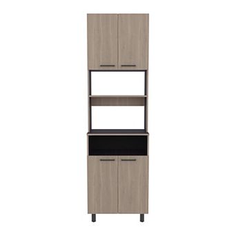 Otomo Pantry Cabinet, With 5 Shelves And 4 Doors