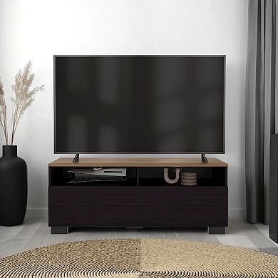Colman Modern TV Stand with Open Shelves and Compact Profile, Minimalist Media Console.