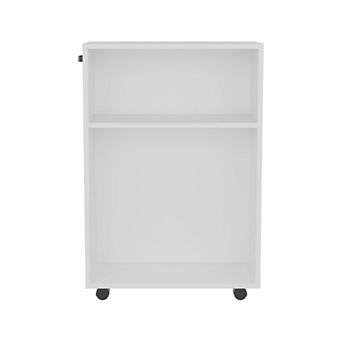 Wiley Storage Cart With Casters, Multipurpose Organizer with Open Shelves And Compact Design