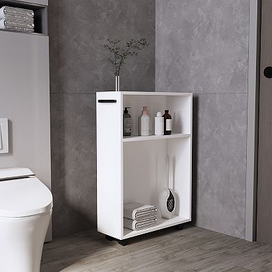 Wiley Storage Cart With Casters, Multipurpose Organizer with Open Shelves And Compact Design