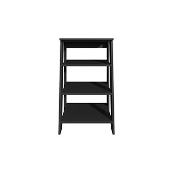 Bathbi 30" High 4 tier Ladder Shelf Organizer For Bathroom, Side Table, Living Room