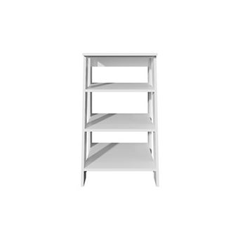 Bathbi 30" High 4 tier Ladder Shelf Organizer For Bathroom, Side Table, Living Room