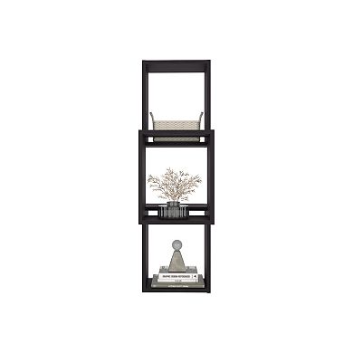 Seyner 3-Cube Wall Shelf, Open Storage and Display Shelves for Living Room Decor or Office Decor