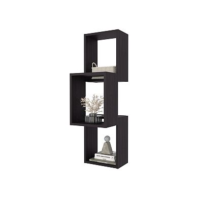 Seyner 3-Cube Wall Shelf, Open Storage and Display Shelves for Living Room Decor or Office Decor