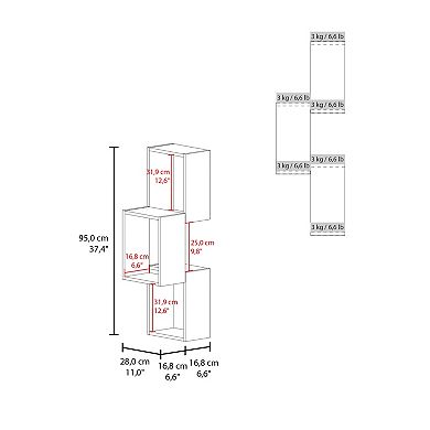 Seyner 3-Cube Wall Shelf, Open Storage and Display Shelves for Living Room Decor or Office Decor