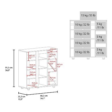 Houck Shoe Rack with 3 Side Tiers, Compact Storage for Shoes, Boots, and Accessories Organizer