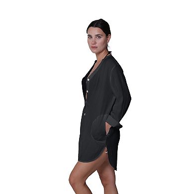 Women's J. Valdi Long Sleeve Shirt Dress