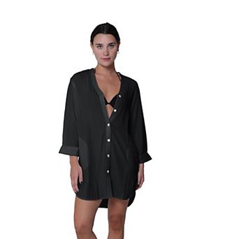 Women's J. Valdi Long Sleeve Shirt Dress