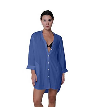 Women's J. Valdi Long Sleeve Shirt Dress