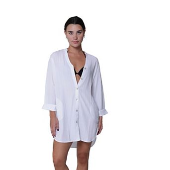 Women's J. Valdi Long Sleeve Shirt Dress