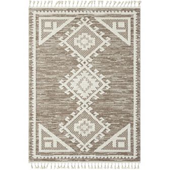 Luxe Weavers Diamond Fringe Area Rug