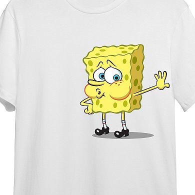 Men's Spongebob Squarepants Tired Spongebob Graphic Tee