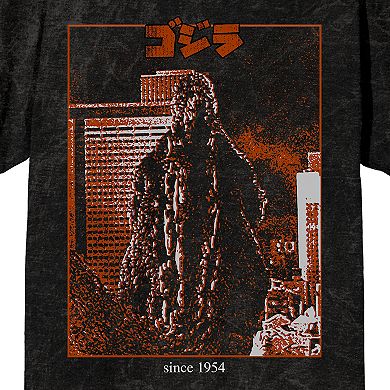 Men's Godzilla Kanji Title Art Graphic Tee