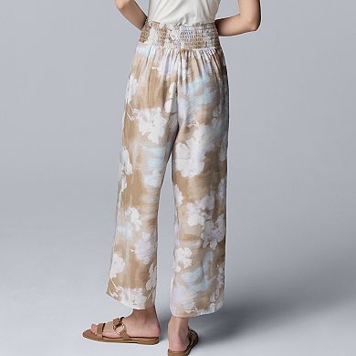 Women's Simply Vera Vera Wang Cropped Wide Leg Travel Pants