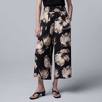 Women's Simply Vera Vera Wang Cropped Wide Leg Travel Pants