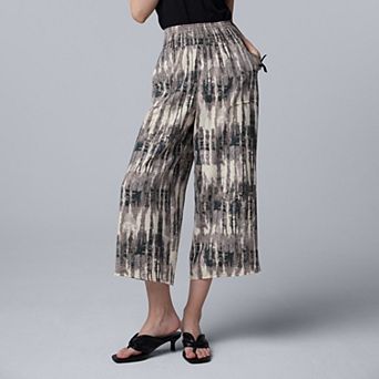 Women's Simply Vera Vera Wang Cropped Wide Leg Travel Pants