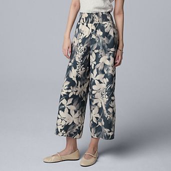 Women's Simply Vera Vera Wang Cropped Wide Leg Travel Pants