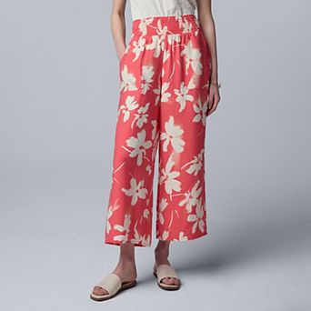 Women's Simply Vera Vera Wang Cropped Wide Leg Travel Pants