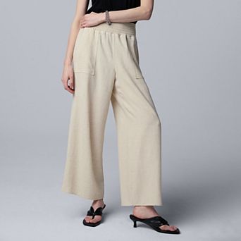 Women's Simply Vera Vera Wang Cropped Wide Leg Travel Pants