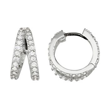 You're Invited Social Silver-Tone Open Hoop Earrings