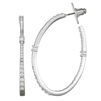 You're Invited Simulated Crystal Hoop Earrings