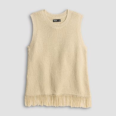 Women's Simply Vera Vera Wang Sleeveless Fringe Sweater