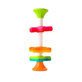 Fat Brain Toys MiniSpinny Colorful Stacking Sensory Toy