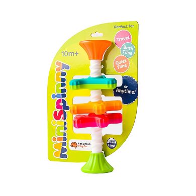 Fat Brain Toys MiniSpinny Colorful Stacking Sensory Toy