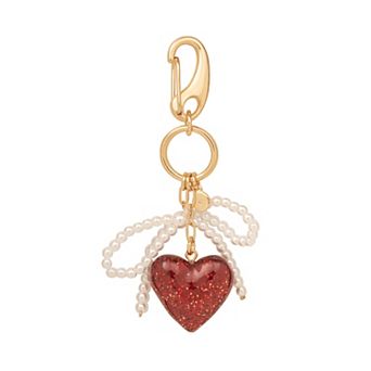LC Lauren Conrad Heart & Pearl Bow Bag Charm