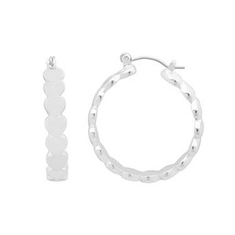 LC Lauren Conrad Heart Hoop Earrings