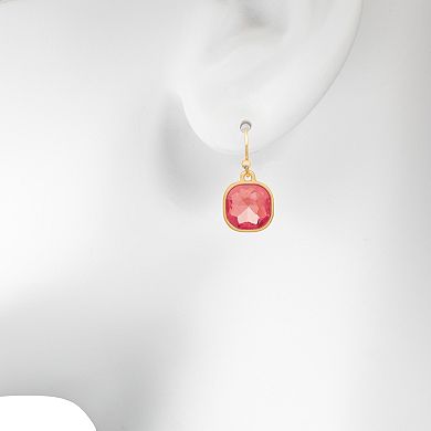 LC Lauren Conrad Gold-Tone Drop Cushion Earrings