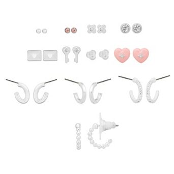 LC Lauren Conrad Love & Flowers 12 pk Earring Set