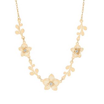 LC Lauren Conrad Filigree Flower Statement Necklace