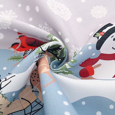 Christmas Kitchen Curtains 3 Piece Set Holiday Window Valance and Tiers