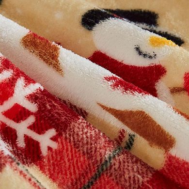 Marcielo Christmas Throw Blanket 50" x 60" Soft Flannel Holiday Blanket for Couch