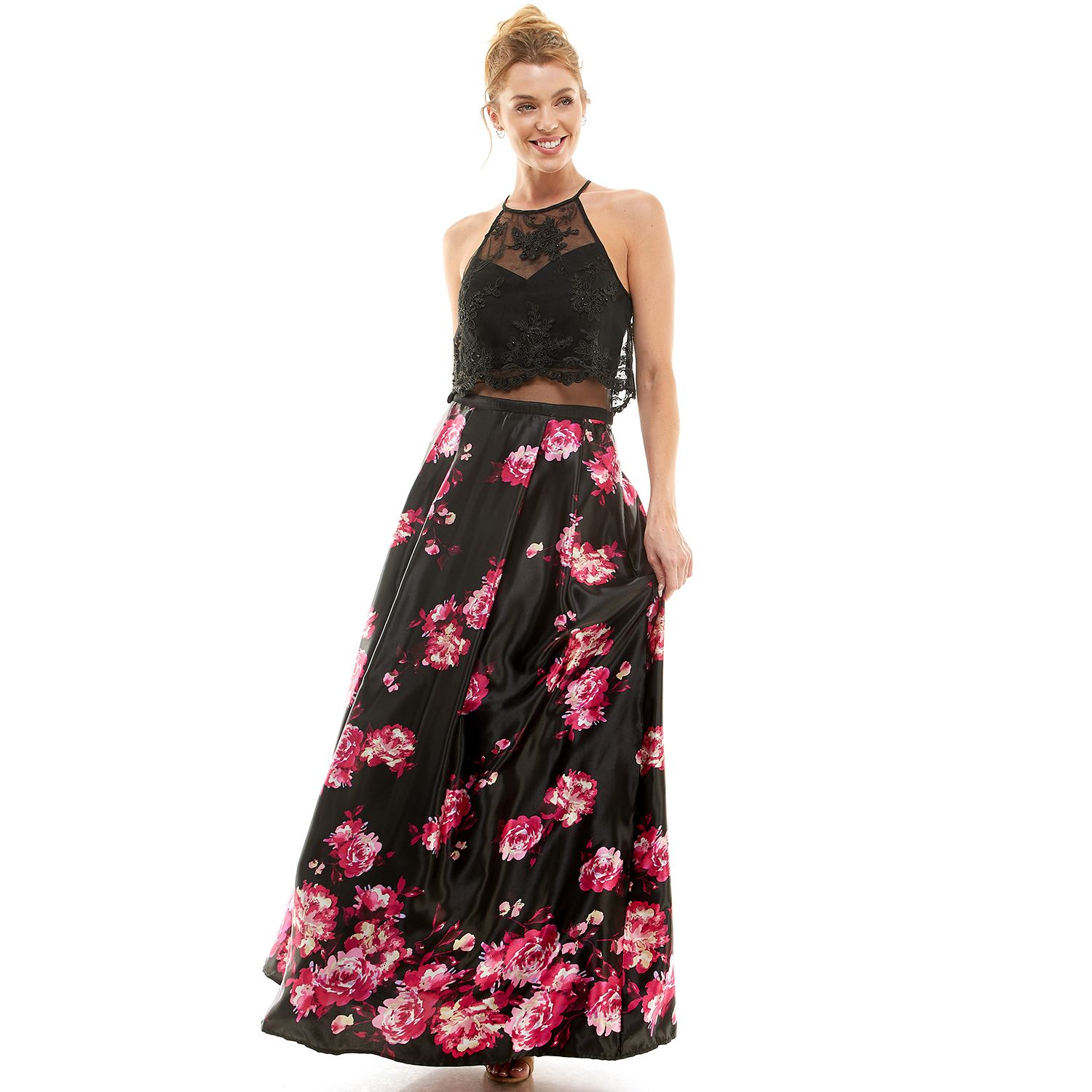 Женские платья As Juniors' As U Wish Floral Maxi Dress
