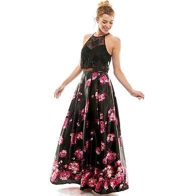 Juniors' As U Wish Floral Maxi Dress
