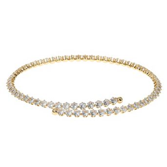 Cubic Zirconia Tennis Coil Necklace